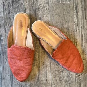 Rollie Madison Mule - Women's Orange Fur Mule - Size 40EU/9US